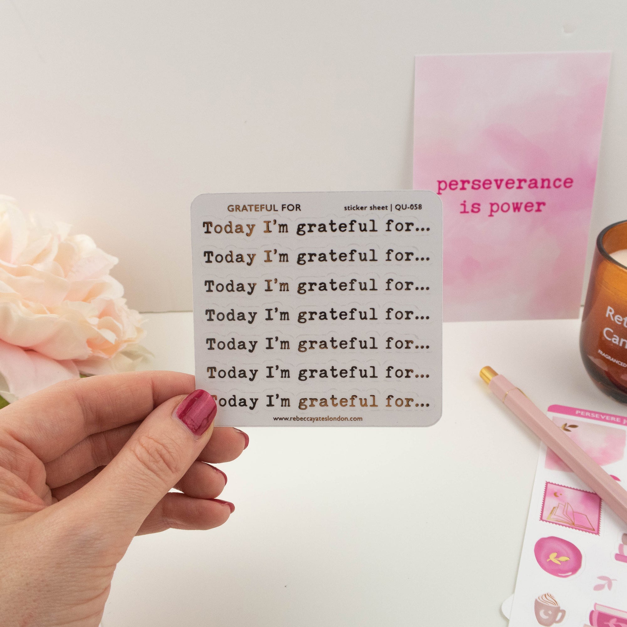 TODAY I'M GRATEFUL FOR - JOURNAL PROMPTS - Rebecca Yates
