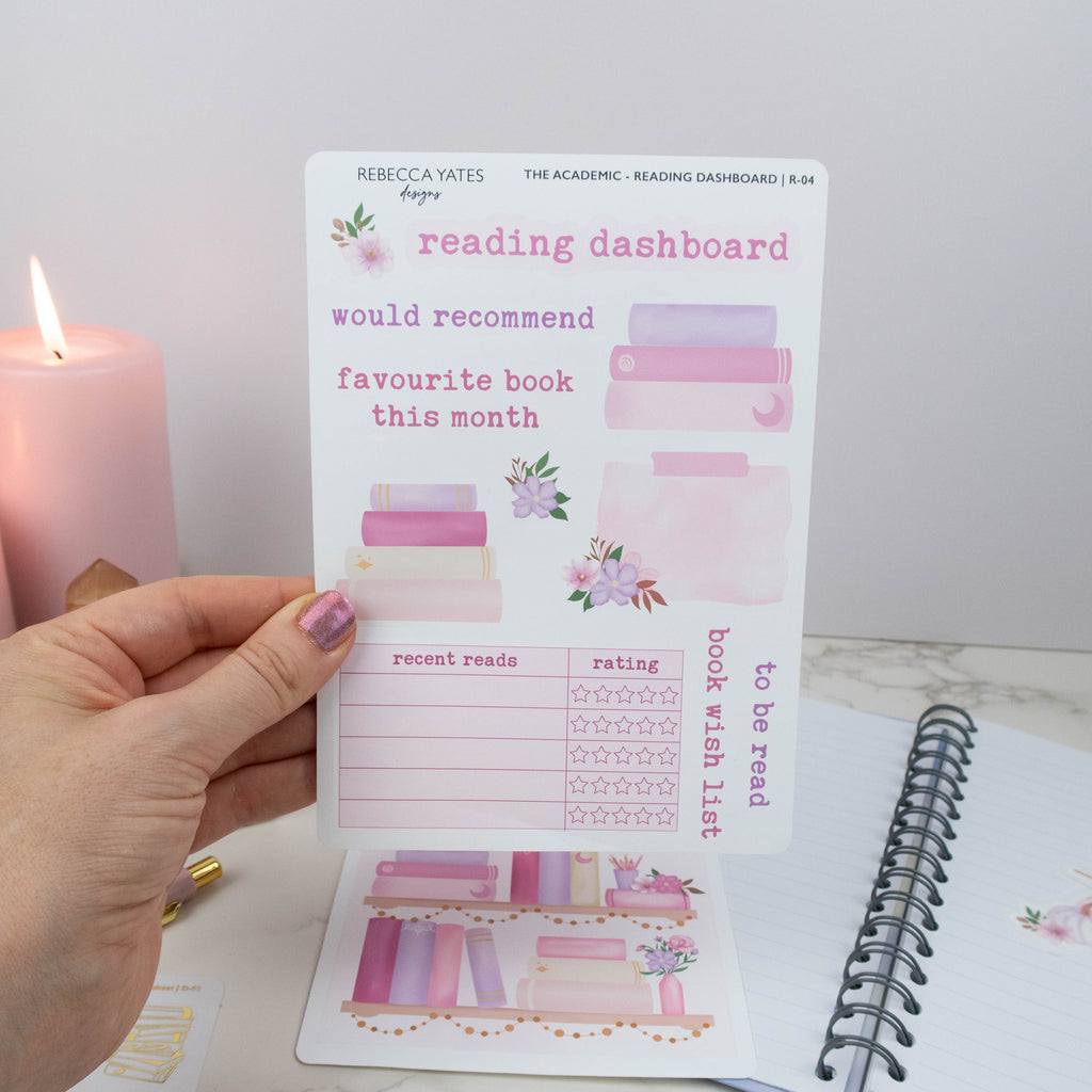 THE ACADEMIC  - READING DASHBOARD STICKERS - Rebecca Yates