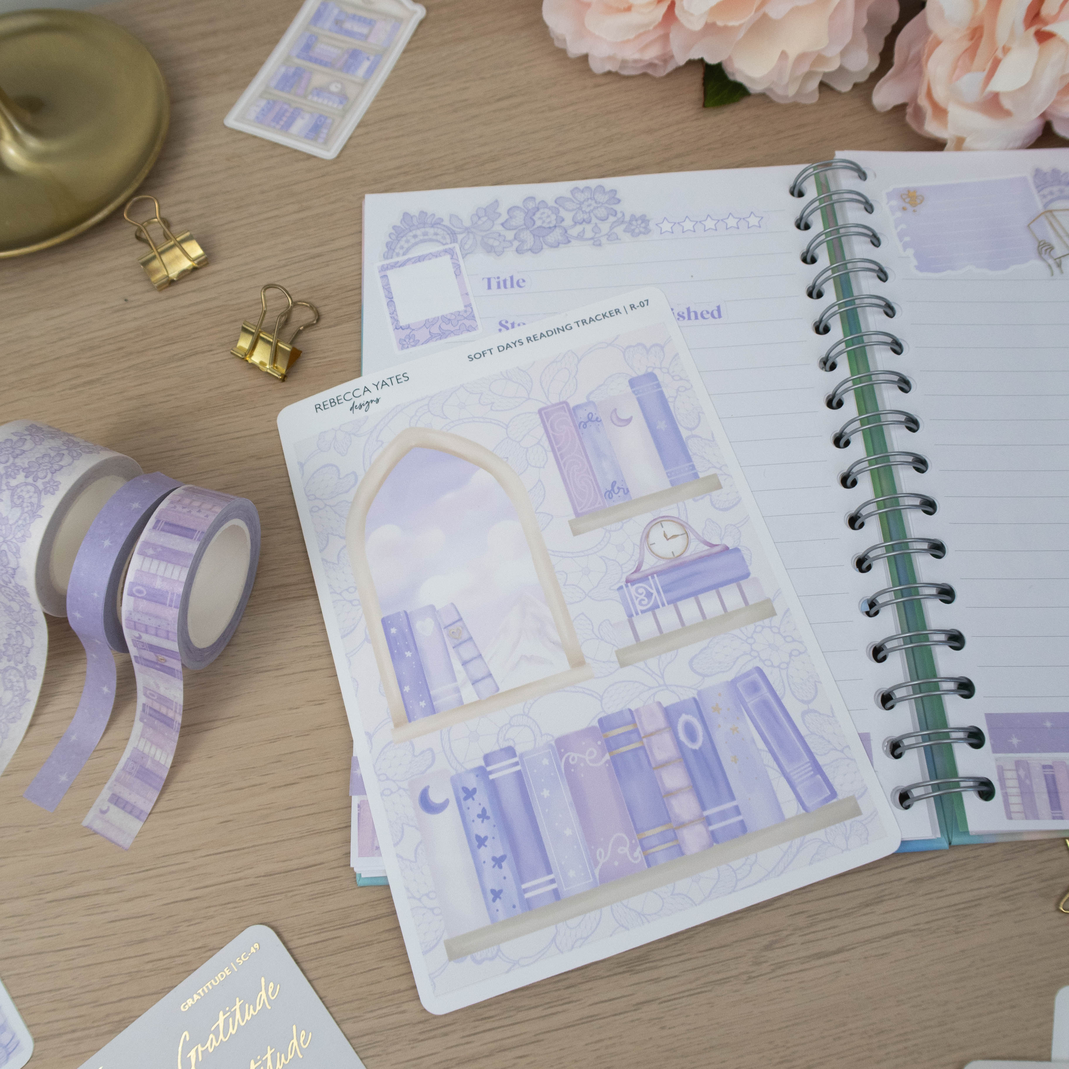 SOFT DAYS BOOKCASE - READING TRACKER - Rebecca Yates