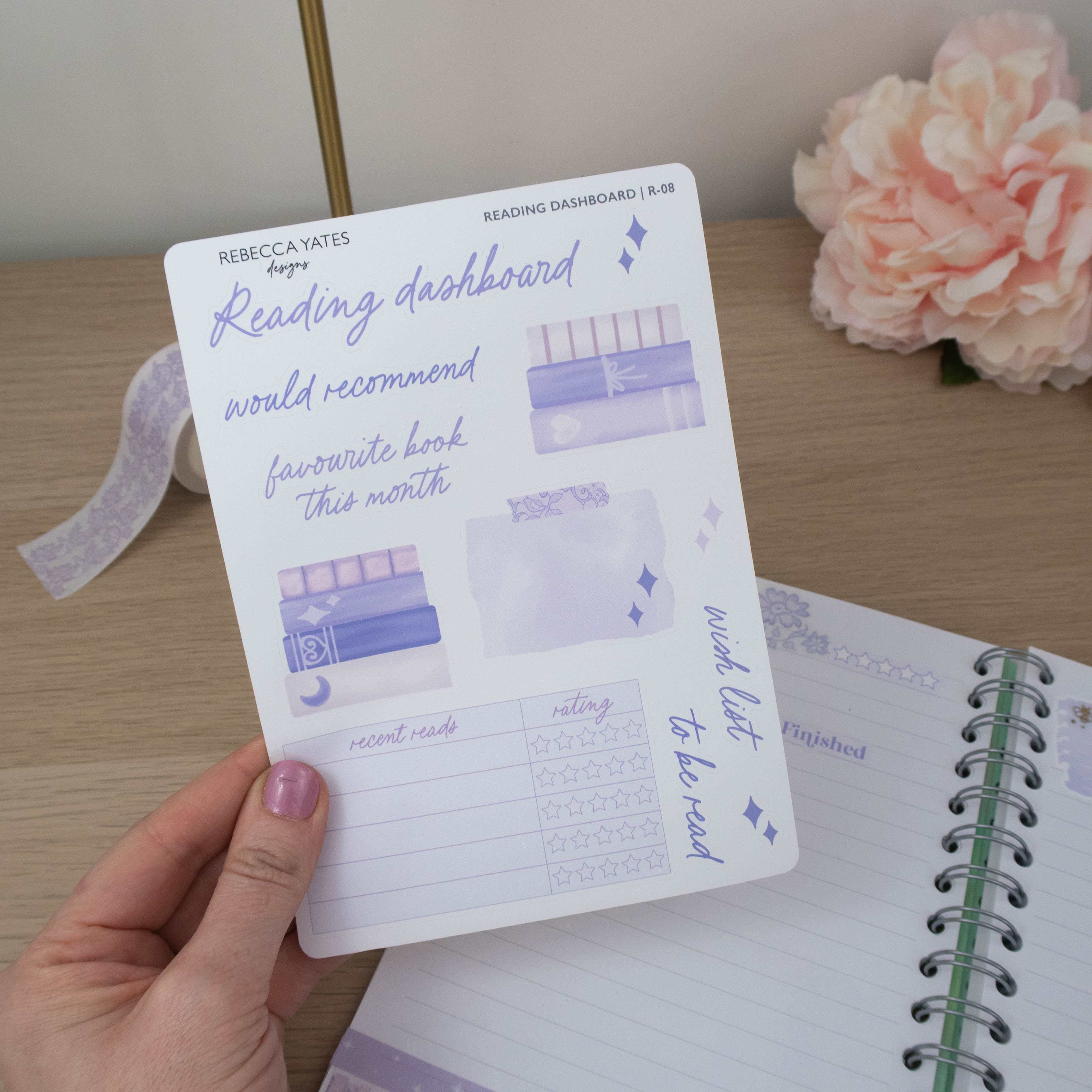 SOFT DAYS  - READING DASHBOARD STICKERS - Rebecca Yates