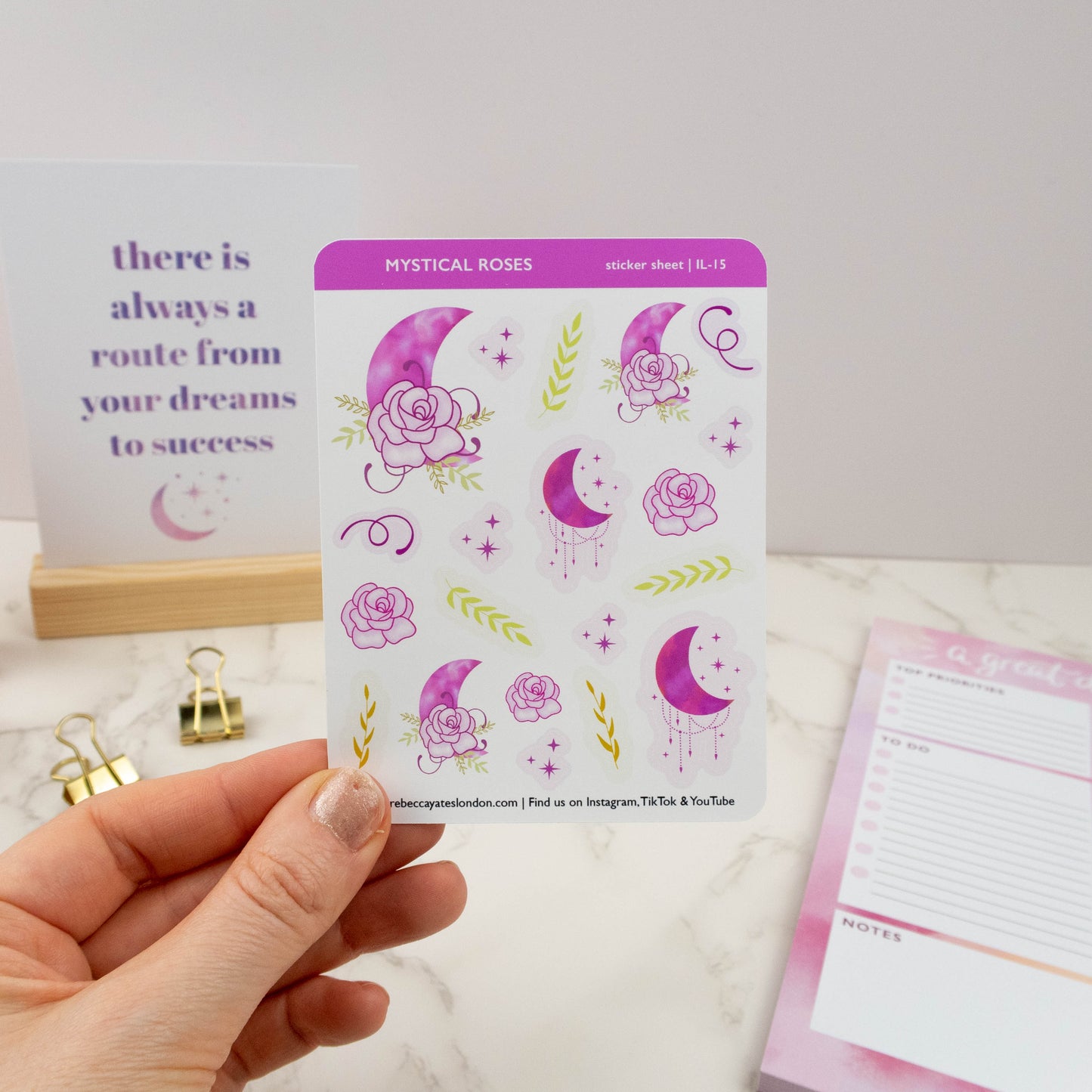 MYSTICAL ROSES - PLANNER STICKER SHEET