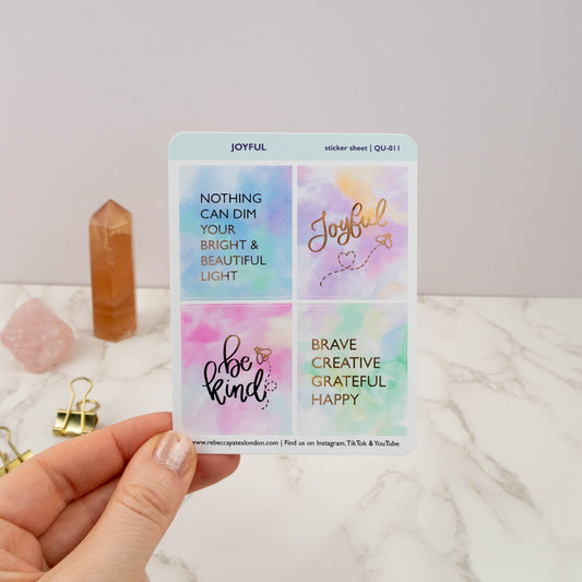 JOYFUL- PLANNER STICKER SHEET