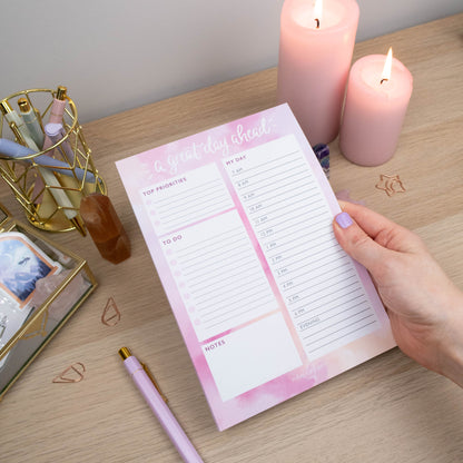 A GREAT DAY AHEAD - DAY PLANNER PAD (ROSE QUARTZ)
