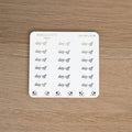 DAY OFF - FOILED SCRIPT STICKERS - Rebecca Yates