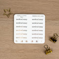WEEKEND AWAY - FOILED SCRIPT STICKERS - Rebecca Yates