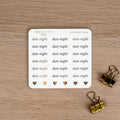 DATE NIGHT - FOILED SCRIPT STICKERS - Rebecca Yates