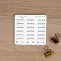 FOOD SHOP - FOILED SCRIPT STICKERS - Rebecca Yates