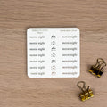MOVIE NIGHT - FOILED SCRIPT STICKERS - Rebecca Yates