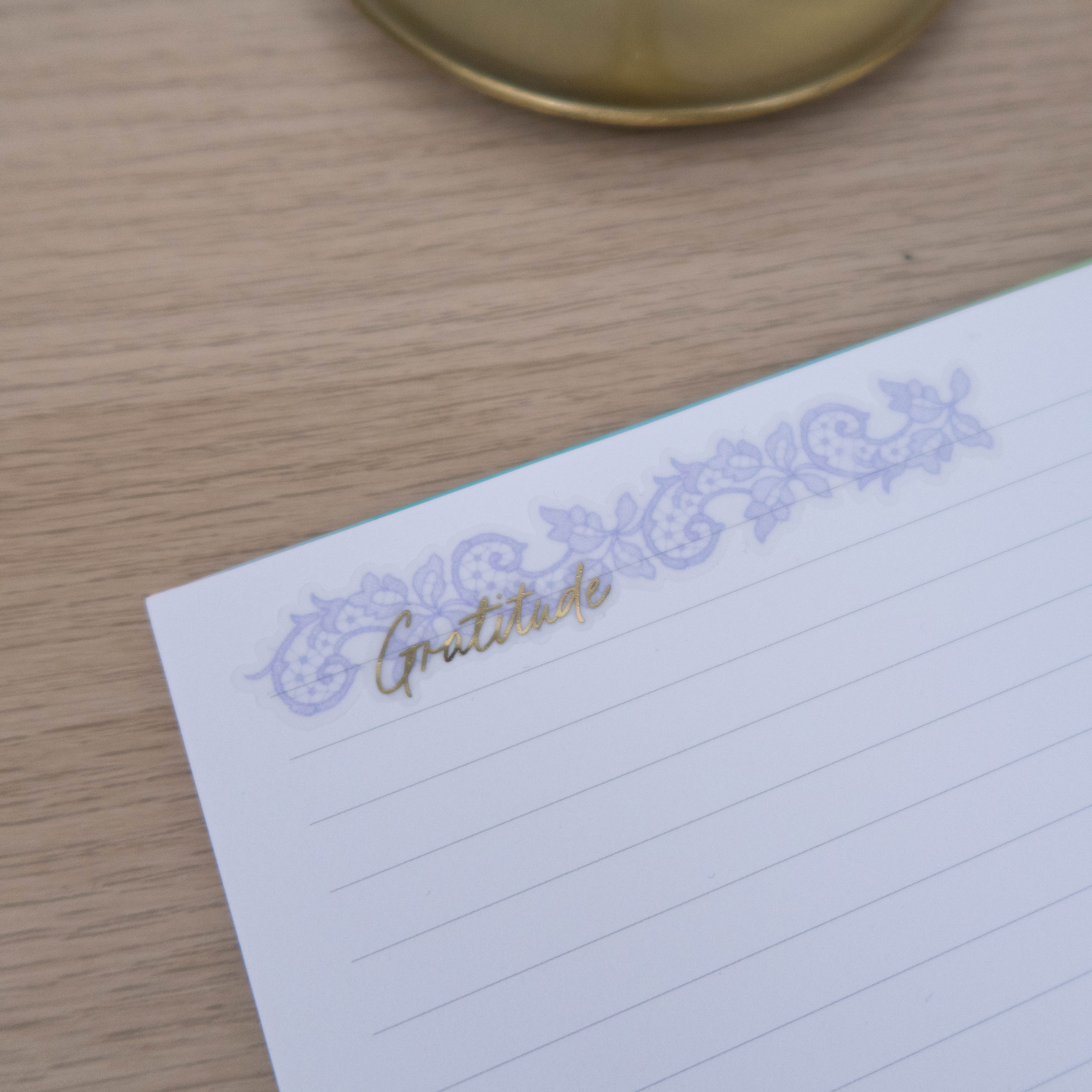 GRATITUDE - FOILED SCRIPT STICKERS - Rebecca Yates