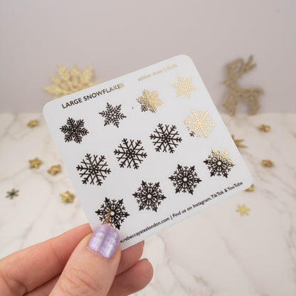 LARGE SNOWFLAKES - FOILED PLANNER STICKERS