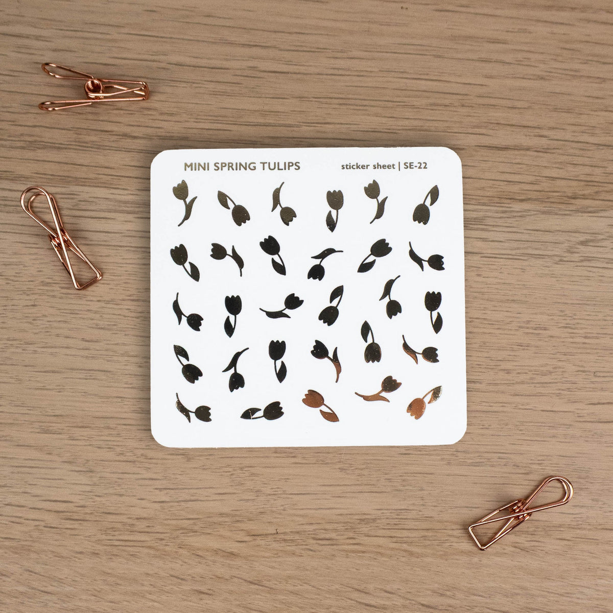 MINI SPRING TULIPS - FOILED PLANNER STICKERS - Rebecca Yates
