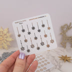 SNOWFLAKE DANGLES - FOILED PLANNER STICKERS