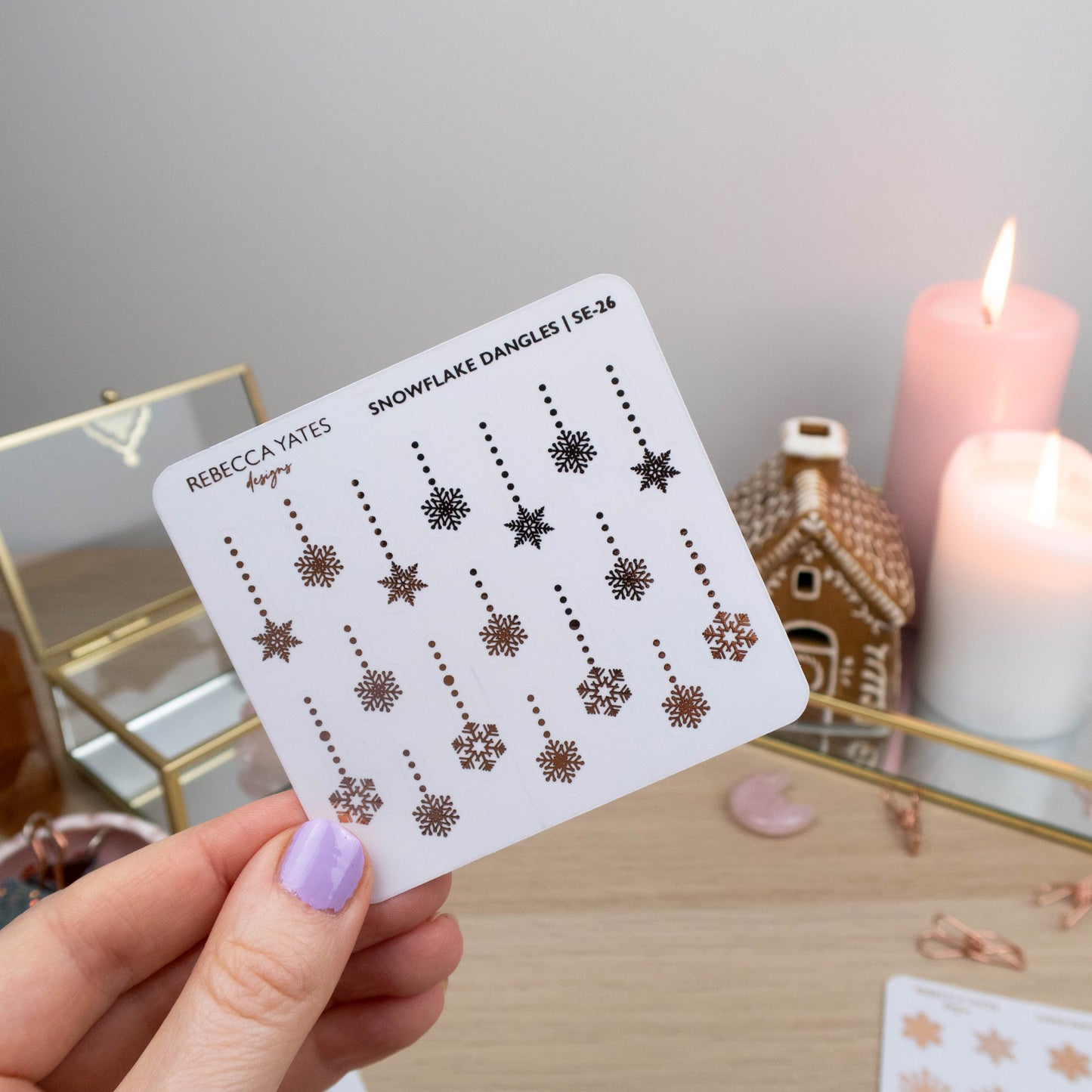SNOWFLAKE DANGLES - FOILED PLANNER STICKERS