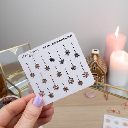 SNOWFLAKE DANGLES - FOILED PLANNER STICKERS