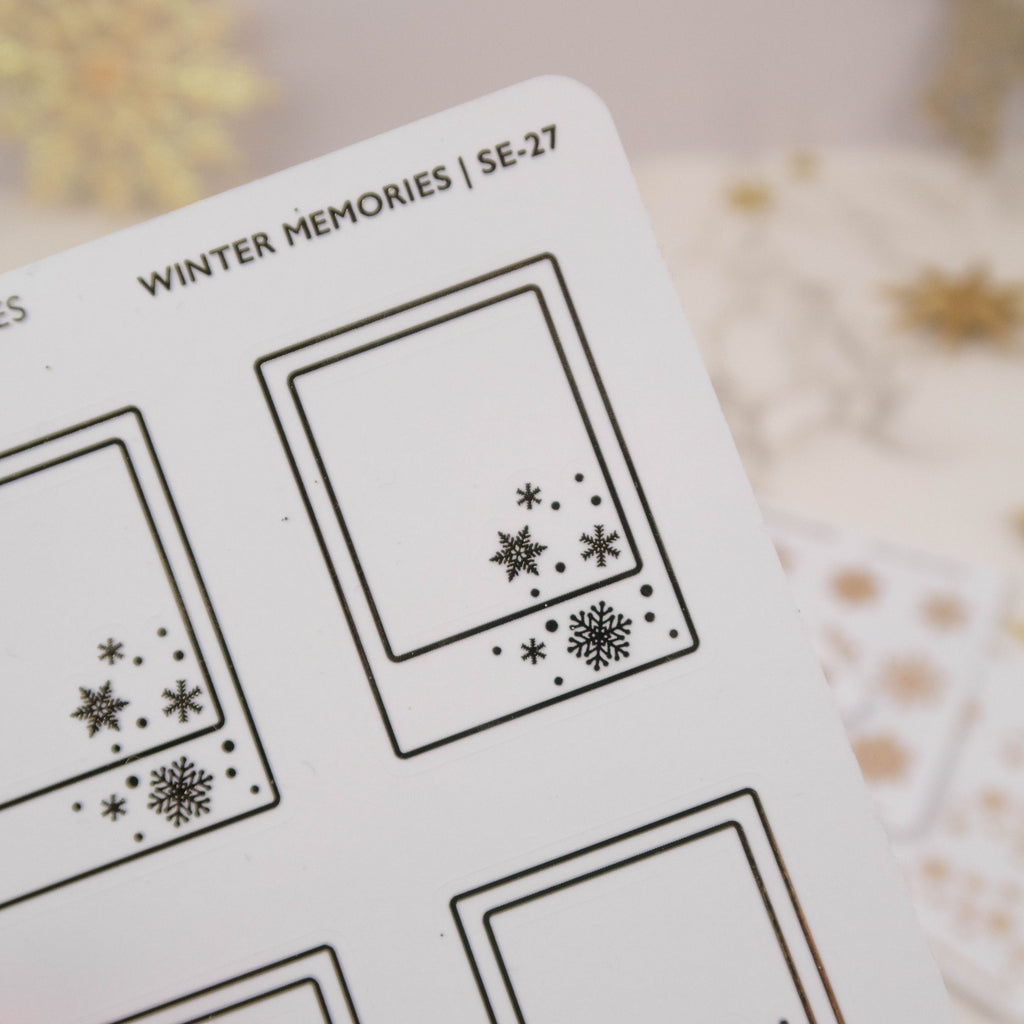 WINTER MEMORY FRAMES - FOILED PLANNER STICKERS - Rebecca Yates