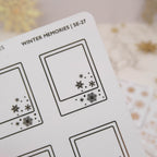 WINTER MEMORY FRAMES - FOILED PLANNER STICKERS - Rebecca Yates