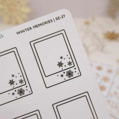 WINTER MEMORY FRAMES - FOILED PLANNER STICKERS