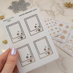 WINTER MEMORY FRAMES - FOILED PLANNER STICKERS - Rebecca Yates
