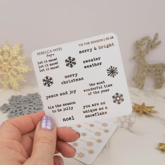 TIS THE SEASON - FOILED PLANNER STICKERS