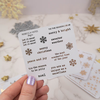 TIS THE SEASON - FOILED PLANNER STICKERS