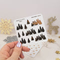 PINE TREES - FOILED PLANNER STICKERS - Rebecca Yates