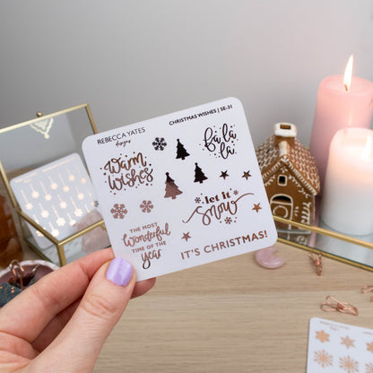 CHRISTMAS WISHES  - FOILED PLANNER STICKERS