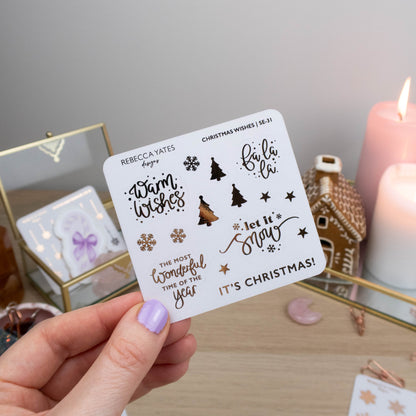CHRISTMAS WISHES  - FOILED PLANNER STICKERS