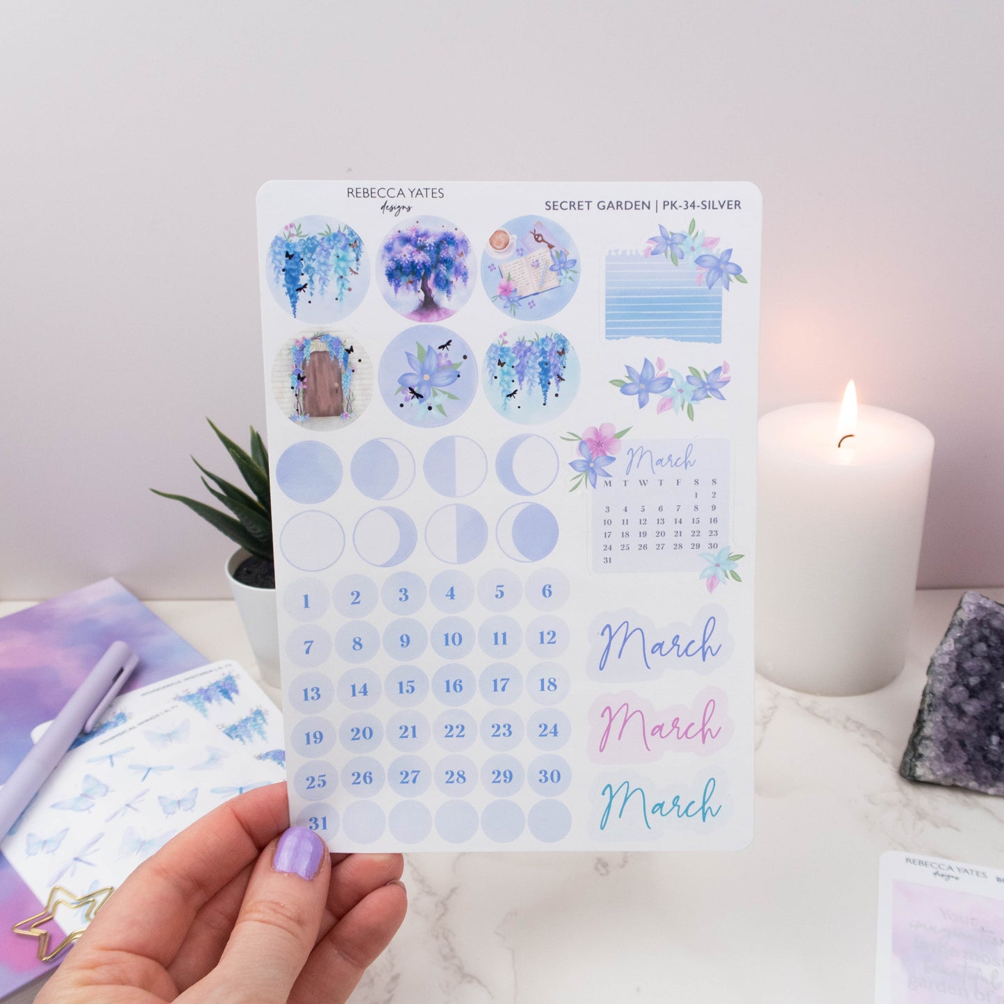 MARCH MONTH OVERVIEW STICKER SHEET