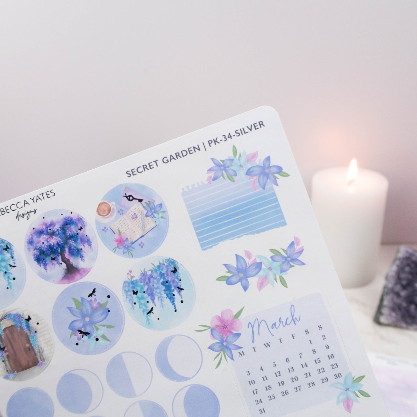 MARCH MONTH OVERVIEW STICKER SHEET