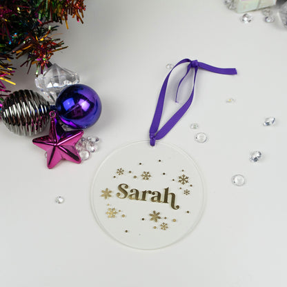 PERSONALISED SNOWFLAKE DECORATION