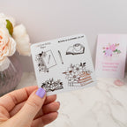 BOOKS & FLOWERS - FOILED STICKER SHEET - Rebecca Yates