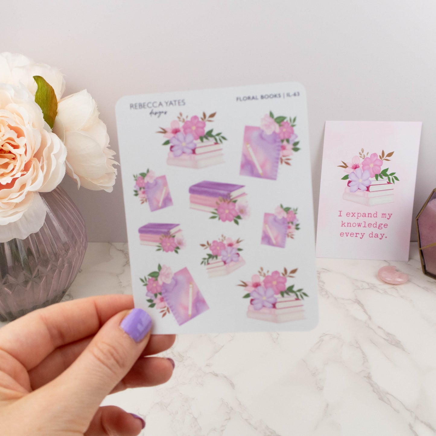 FLORAL BOOKS - PLANNER STICKER SHEET