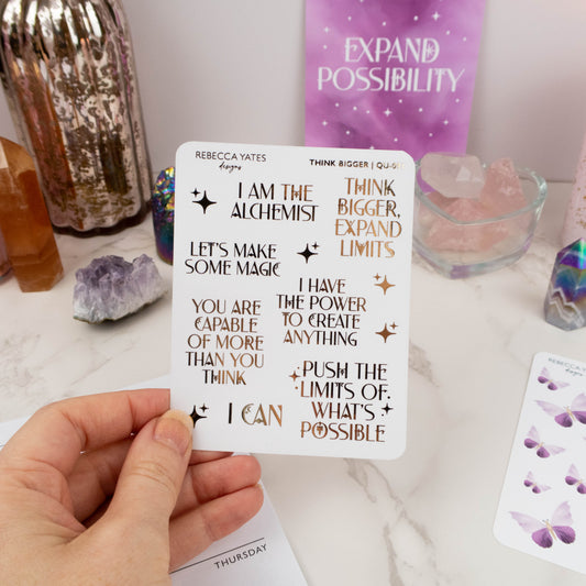 THINK BIGGER - FOILED PLANNER STICKERS