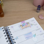 BOOK & FLOWERS  - MAGNETIC BOOKMARK - Rebecca Yates