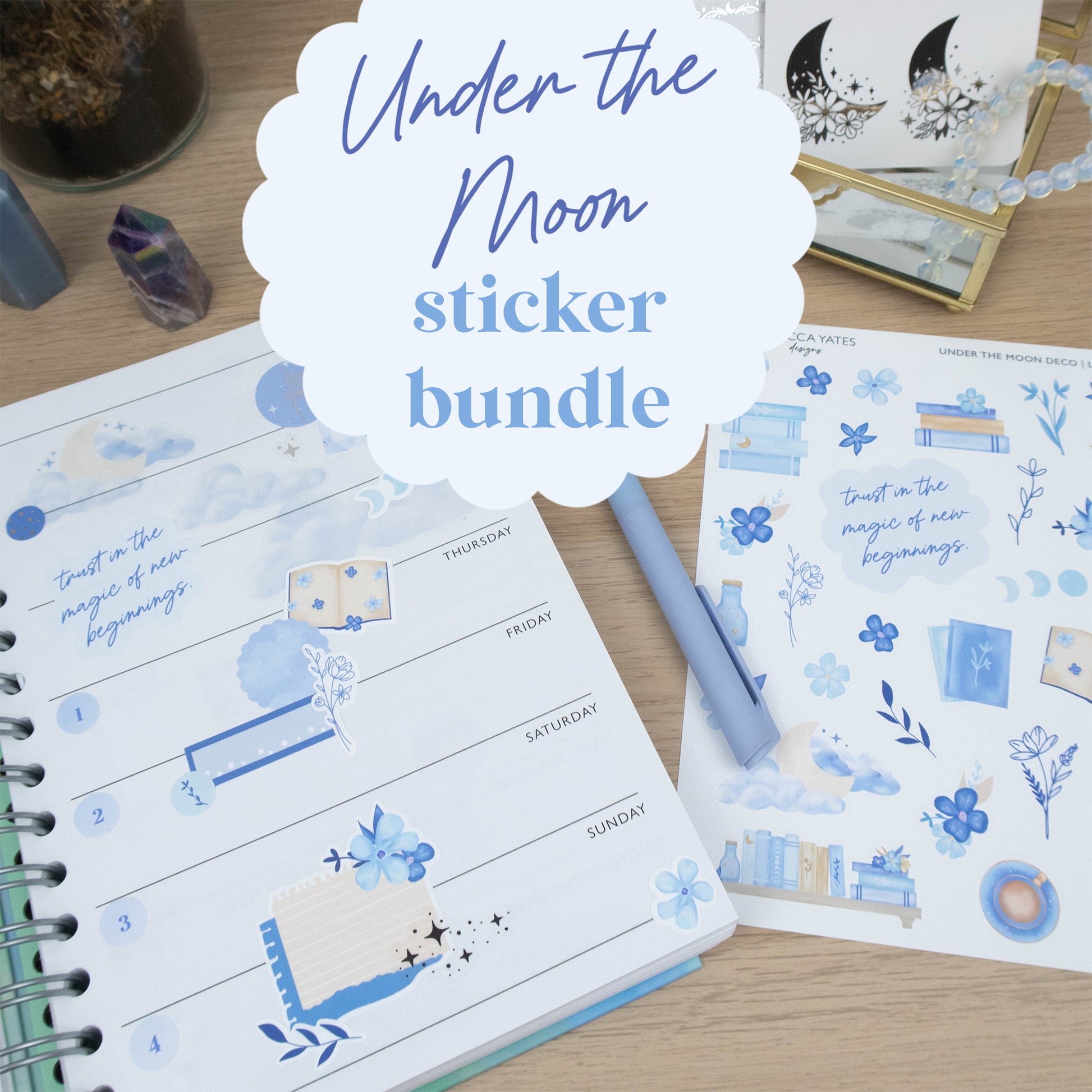 UNDER THE MOON - BIG CREATIVE STICKER BUNDLE - Rebecca Yates