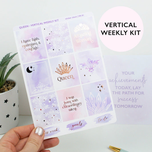 QUEEN - VERTICAL PLANNER WEEKLY KIT