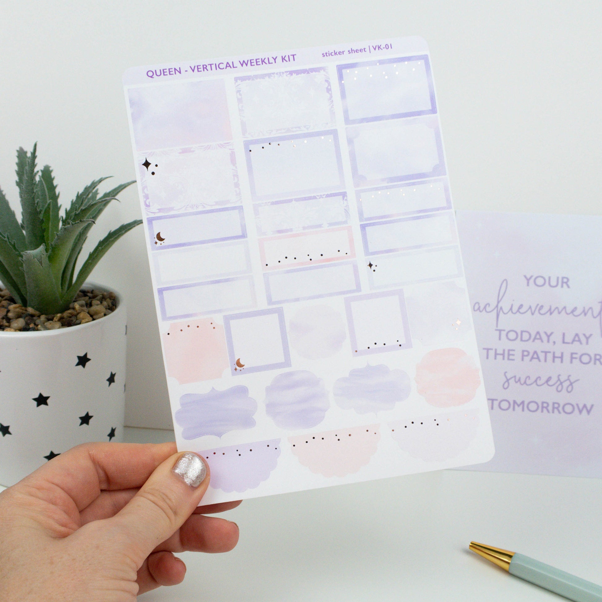 QUEEN - VERTICAL PLANNER WEEKLY KIT - Rebecca Yates