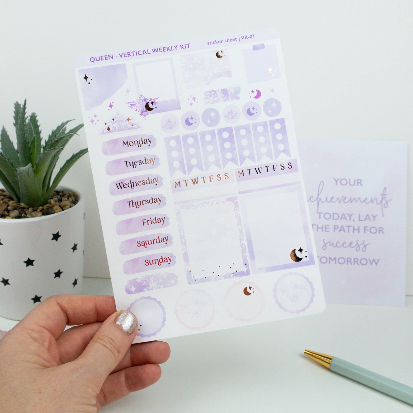 QUEEN - VERTICAL PLANNER WEEKLY KIT