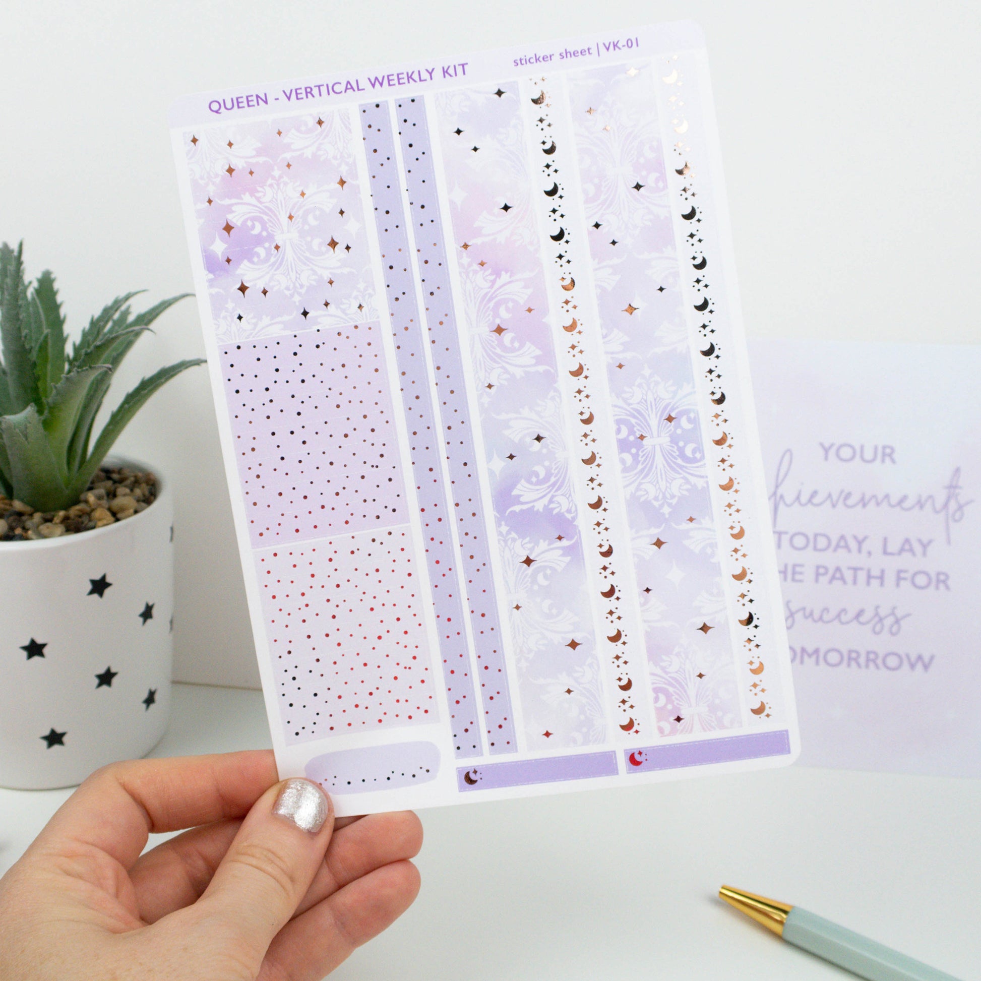 QUEEN - VERTICAL PLANNER WEEKLY KIT - Rebecca Yates