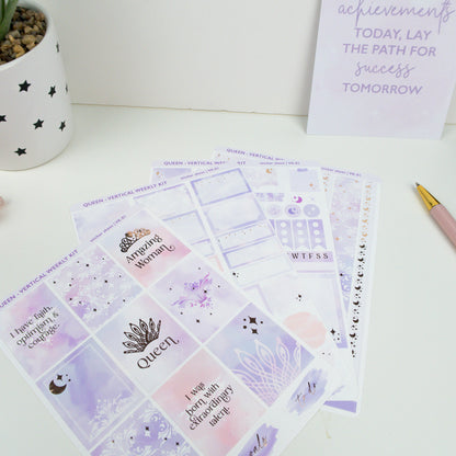 QUEEN - VERTICAL PLANNER WEEKLY KIT