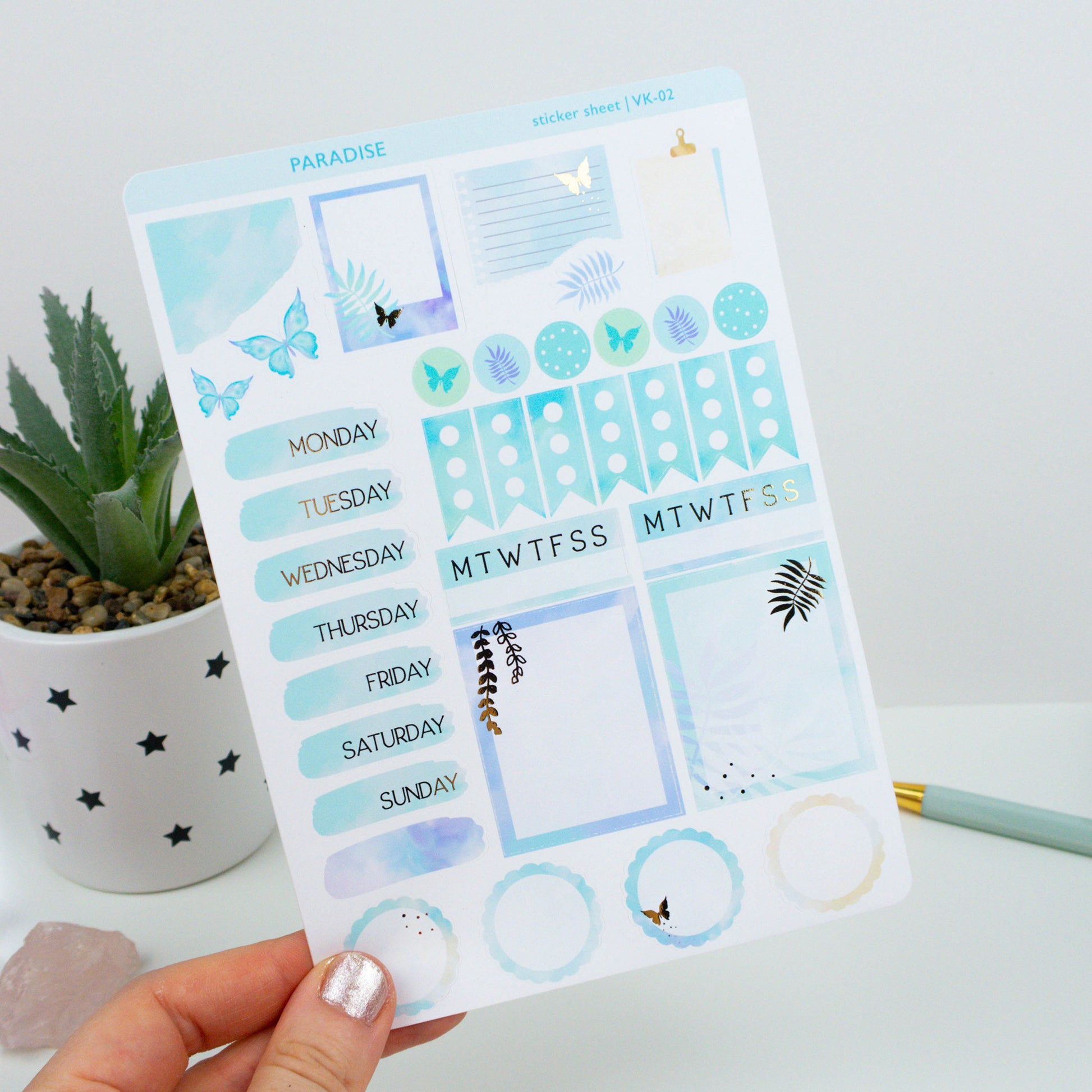 PARADISE - VERTICAL PLANNER WEEKLY KIT - Rebecca Yates