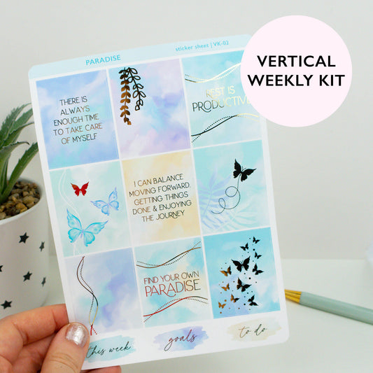 PARADISE - VERTICAL PLANNER WEEKLY KIT