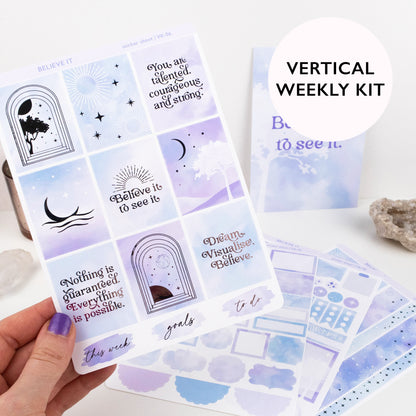 BELIEVE IT - VERTICAL PLANNER WEEKLY KIT