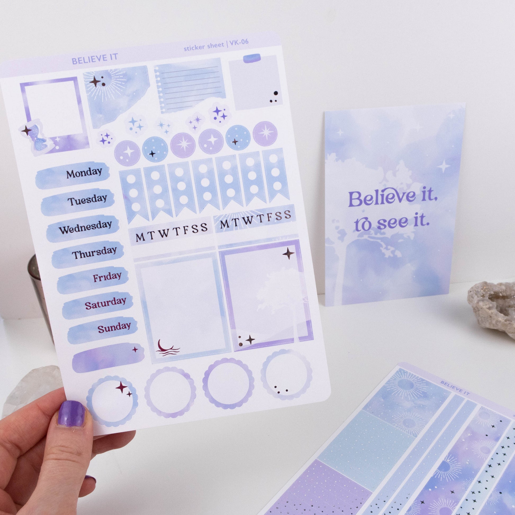 BELIEVE IT - VERTICAL PLANNER WEEKLY KIT - Rebecca Yates