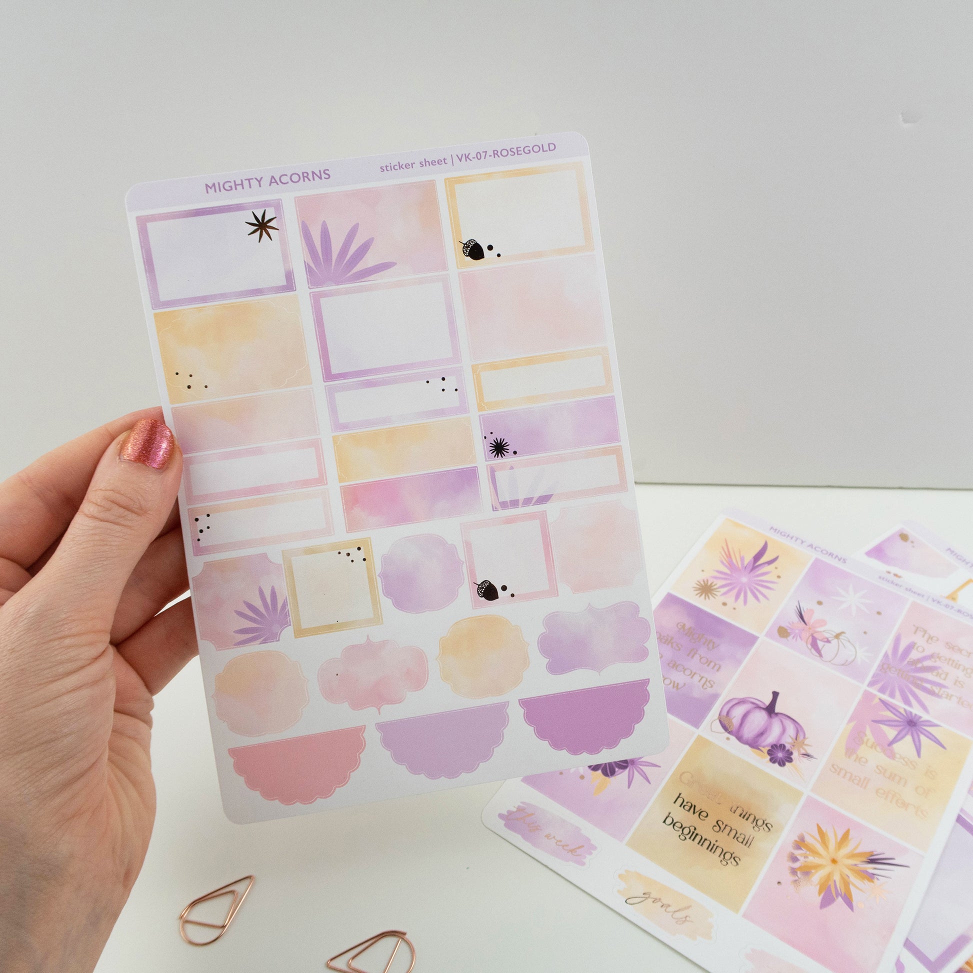 MIGHTY ACORNS - VERTICAL PLANNER WEEKLY KIT - Rebecca Yates