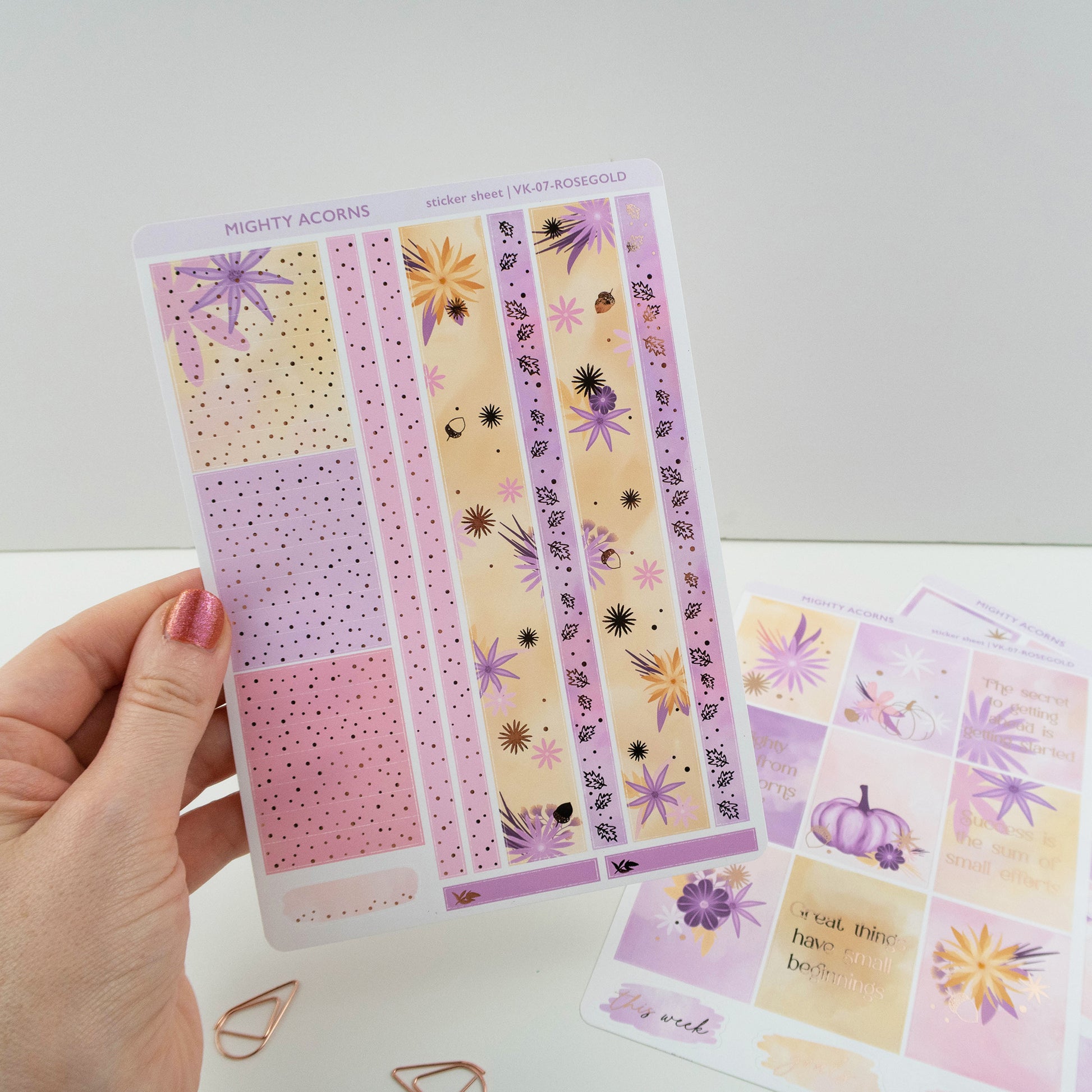 MIGHTY ACORNS - VERTICAL PLANNER WEEKLY KIT - Rebecca Yates