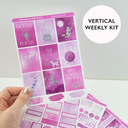 SEASON OF THE WITCH - VERTICAL PLANNER WEEKLY KIT - LIMITED EDITION IRIDESCENT FOIL