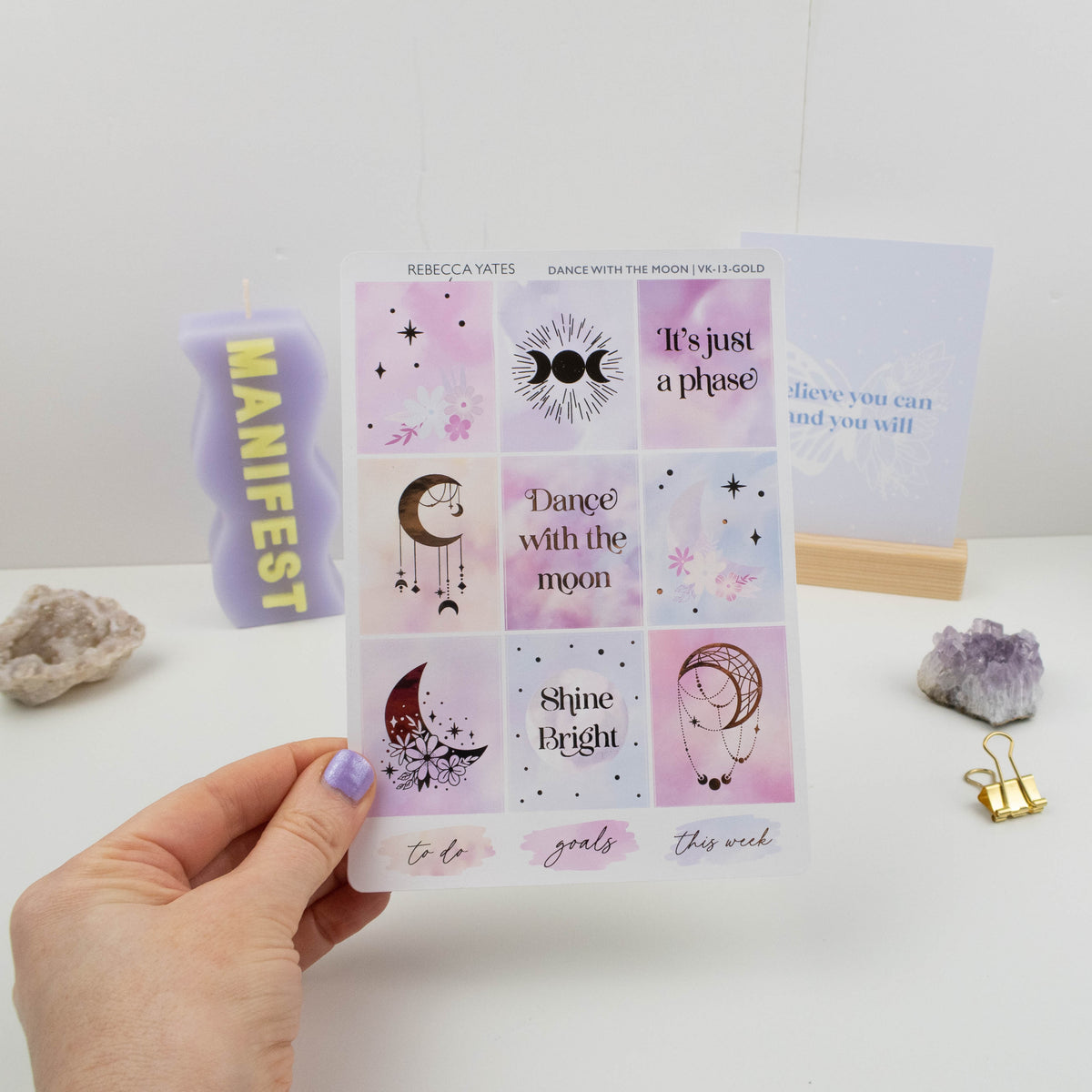 DANCE WITH THE MOON - VERTICAL PLANNER WEEKLY KIT - Rebecca Yates