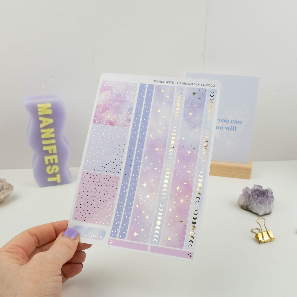 DANCE WITH THE MOON - VERTICAL PLANNER WEEKLY KIT - Rebecca Yates
