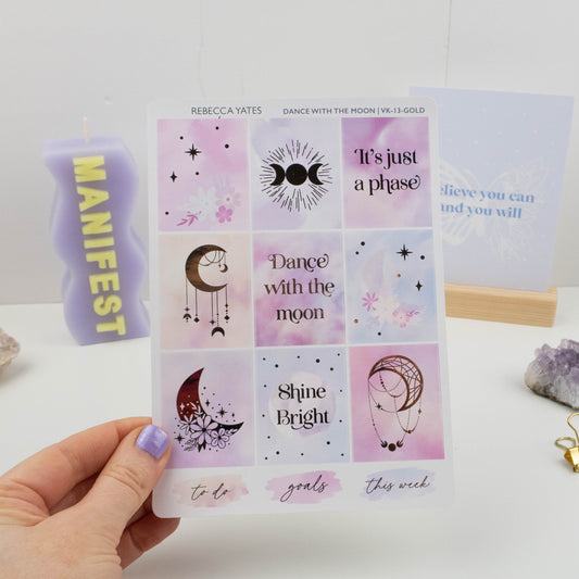 DANCE WITH THE MOON - VERTICAL PLANNER WEEKLY KIT